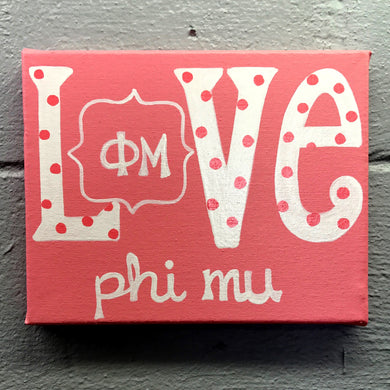 Love Painted Canvas - Phi Mu