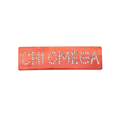 Rhinestone Hair Clip- Chi Omega