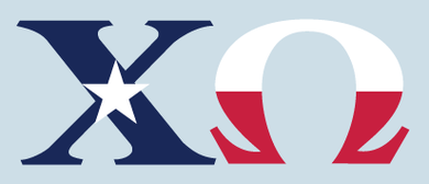 Chi Omega - Texas Flag Decal