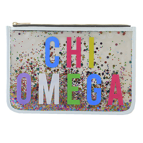 Confetti Cosmetic Bag - Chi Omega