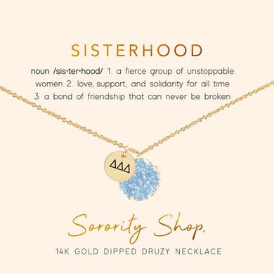 Sorority Druzy Necklace - Delta Delta Delta
