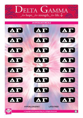 Eye Black Sticker Sheet - Delta Gamma