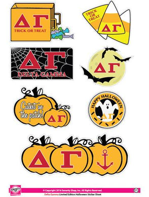 Halloween Sticker Sheet - Delta Gamma