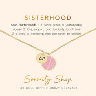 Sorority Druzy Necklace - Delta Gamma