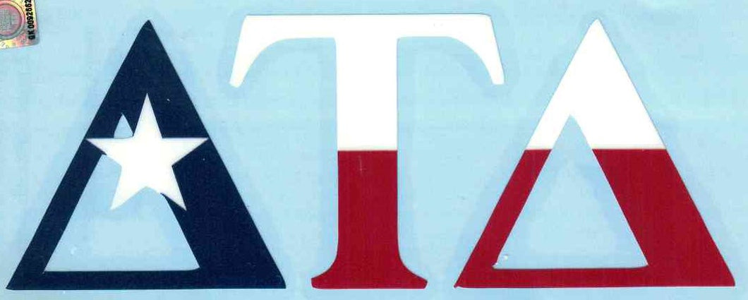 Texas Flag Car Decal - Delta Tau Delta