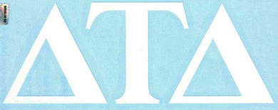 White Car Decal - Delta Tau Delta