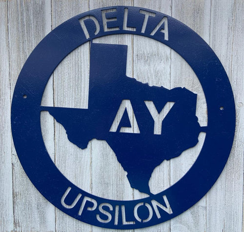 Metal Texas Wall Decor - Delta Upsilon