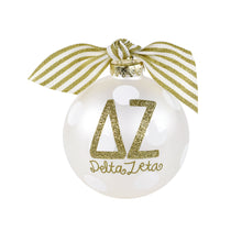 Gold and White Ornament - Delta Zeta