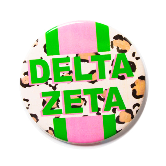 Cheetah Stripe Button - Delta Zeta