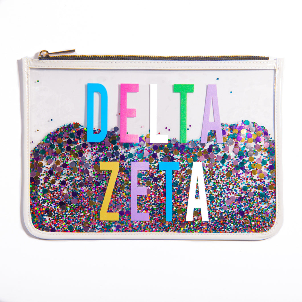 Confetti Cosmetic Bag - Delta Zeta