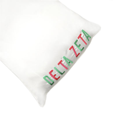 Embroidered Satin Pillowcase- Delta Zeta