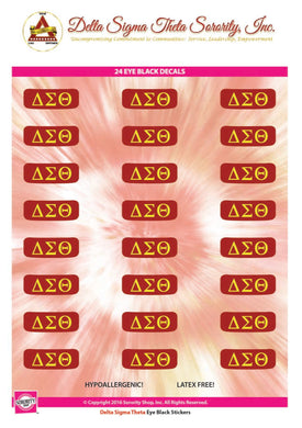 Eye Black Sticker Sheet - Delta Sigma Theta