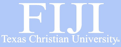 White TCU Car Decal - Fiji