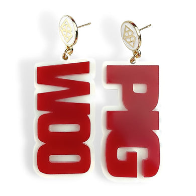 Cardinal Red WOO PIG Earrings