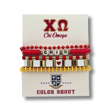 Bracelet Mega Stack- Chi Omega