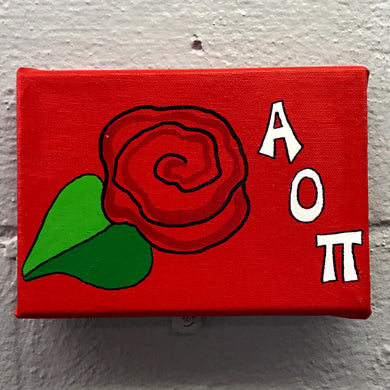 Mascot Painted Canvas - Alpha Omicron Pi