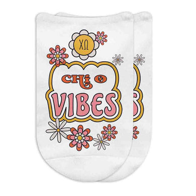 Vibes No Show Socks- Chi Omega