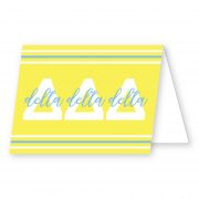 Scripty Foldover Notecards - Delta Delta Delta