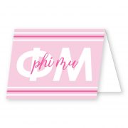 Scripty Foldover Notecards - Phi Mu