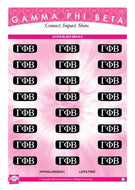 Eye Black Sticker Sheet - Gamma Phi Beta