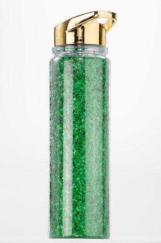 Glitter Water Bottle- Green