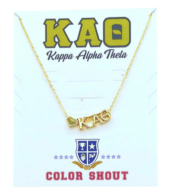 Heart Necklace- Kappa Alpha Theta