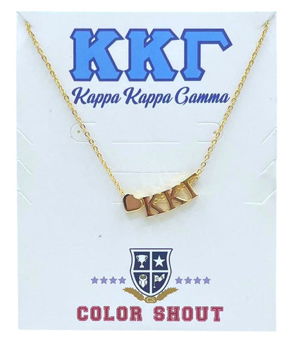 Heart Necklace- Kappa Kappa Gamma