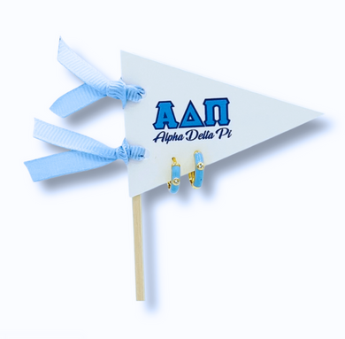 Huggie Hoops Earrings- Alpha Delta Pi