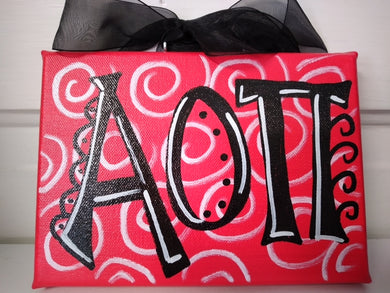 Letters Canvas - Alpha Omicron Pi