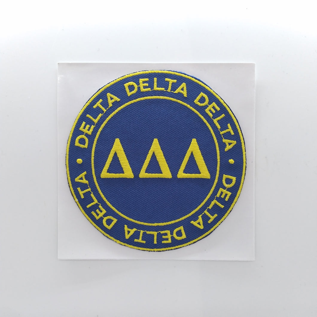 Embroidered Twill Patch - Delta Delta Delta