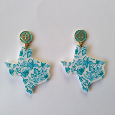 Texas Sorority Earrings- Zeta Tau Alpha