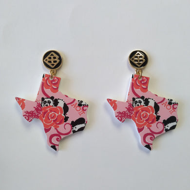 Texas Sorority Earrings- Alpha Omicron Pi