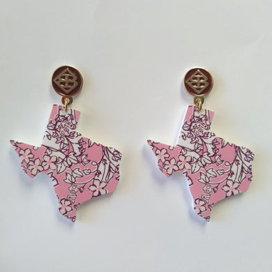 Texas Sorority Earrings- Alpha Phi