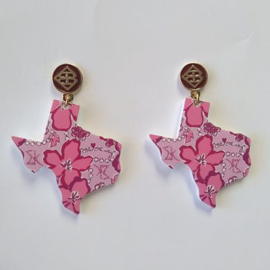Texas Sorority Earrings- Sigma Kappa