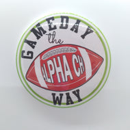 Gameday Football Button - Alpha Chi Omega