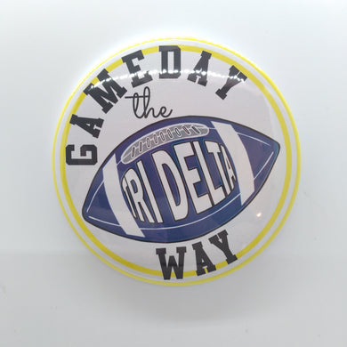 Gameday Football Button - Delta Delta Delta