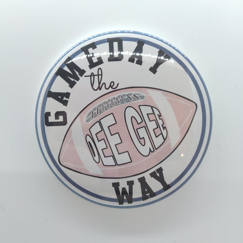 Gameday Football Button - Delta Gamma