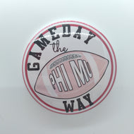 Gameday Football Button - Phi Mu