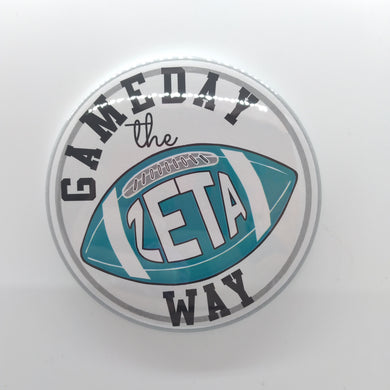 Gameday Football Button - Zeta Tau Alpha