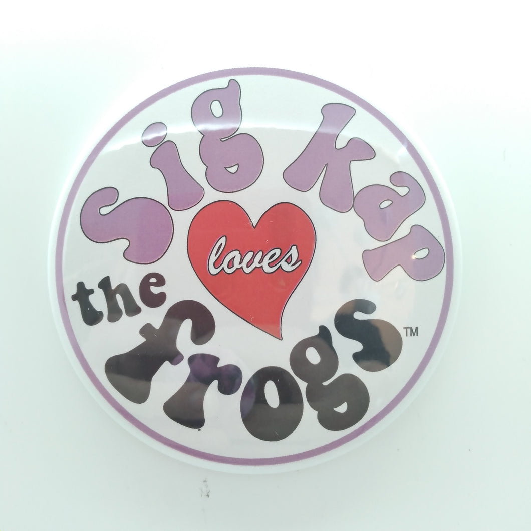 Retro Loves The Frogs Button - Sigma Kappa