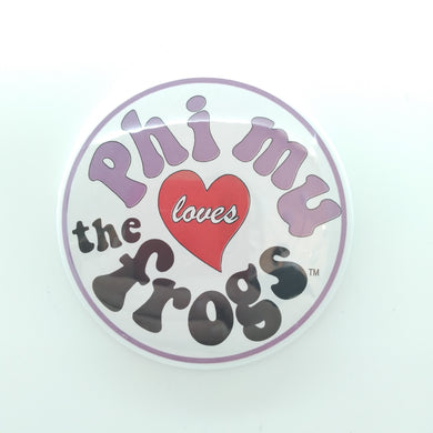 Retro Loves The Frogs Button - Phi Mu