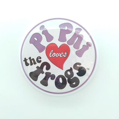 Retro Loves The Frogs Button - Pi Beta Phi