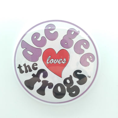 Retro Loves The Frogs Button - Delta Gamma