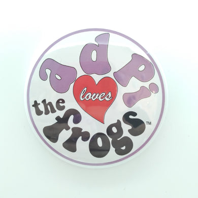 Retro Loves The Frogs Button - Alpha Delta Pi