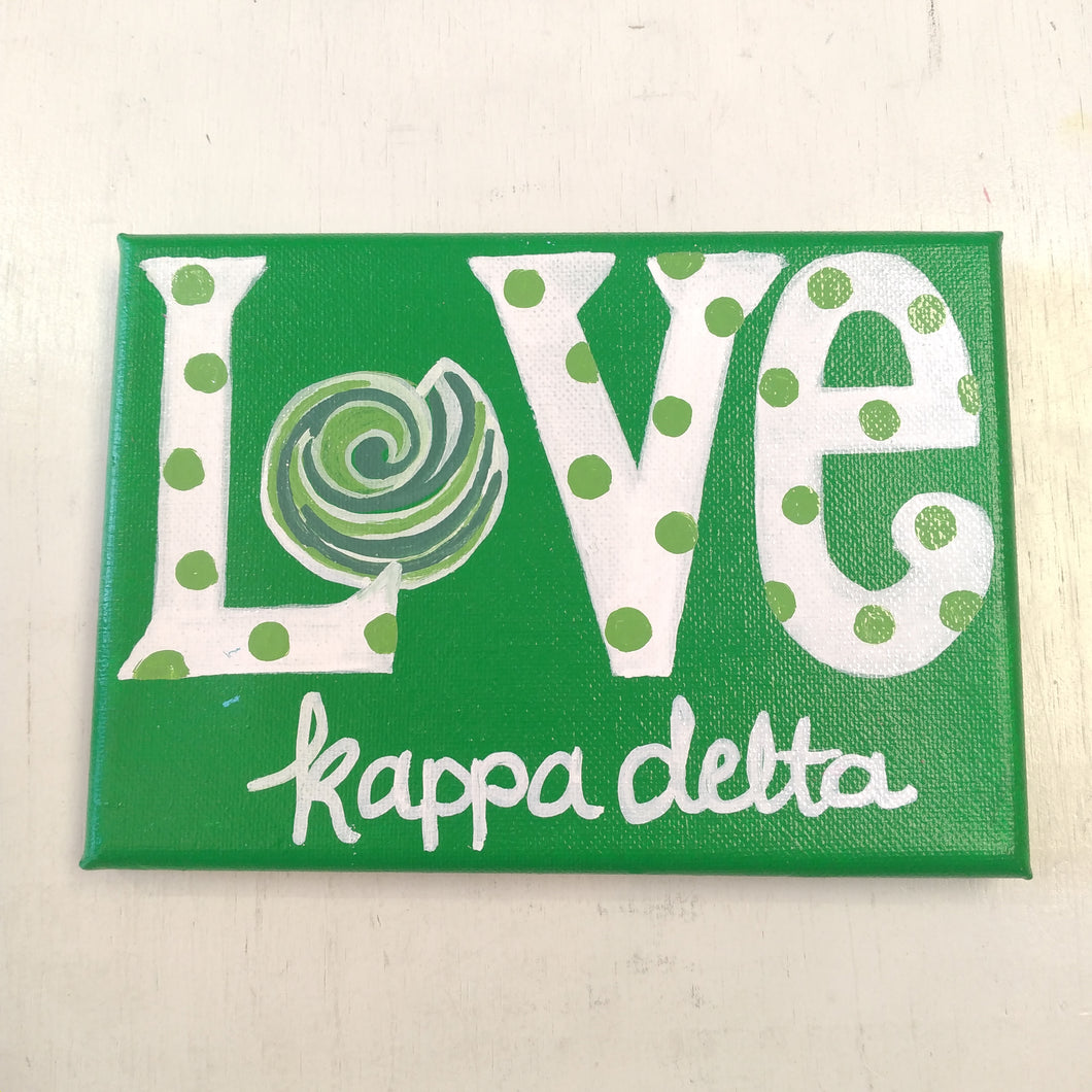 Love Painted Canvas - Kappa Delta