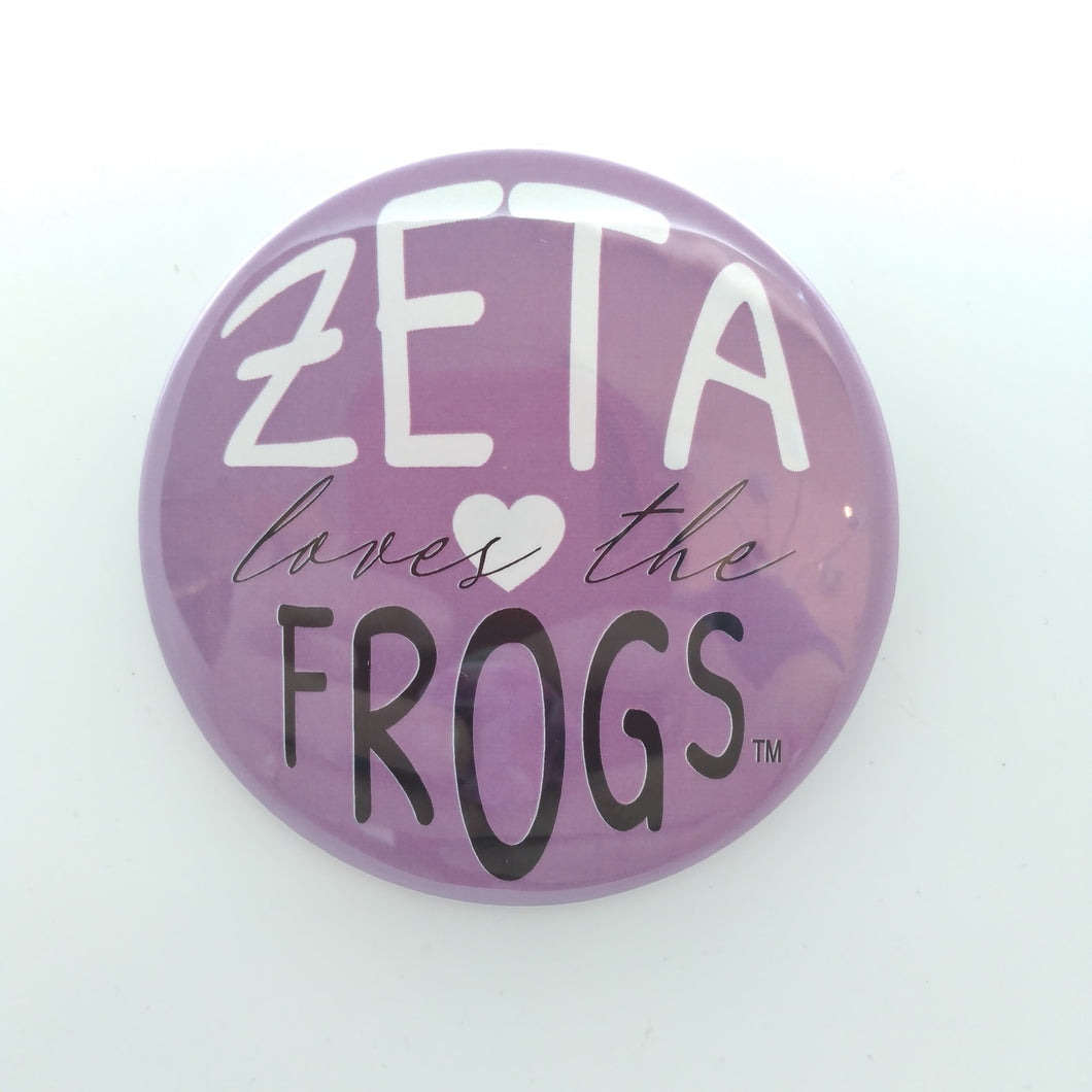 Purple Loves The Frogs Button - Zeta Tau Alpha