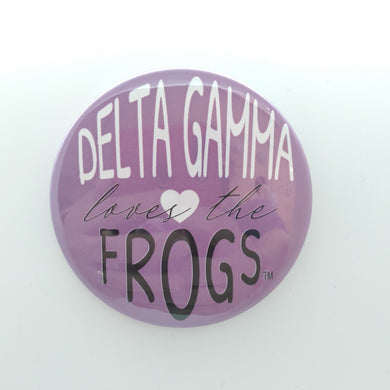 Purple Loves The Frogs Button - Delta Gamma