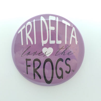 Purple Loves The Frogs Button - Delta Delta Delta