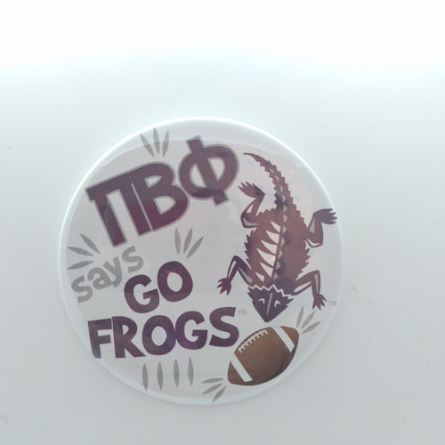 Flat Frog Football Button - Pi Beta Phi