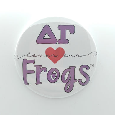 Loves Our Frogs Button - Delta Gamma